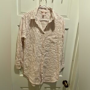 Striped Pink and White sleep shirt